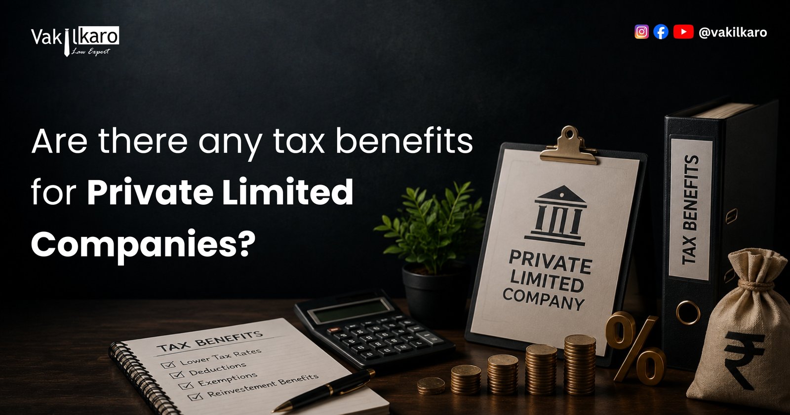 Are there any tax benefits for Private Limited Companies?