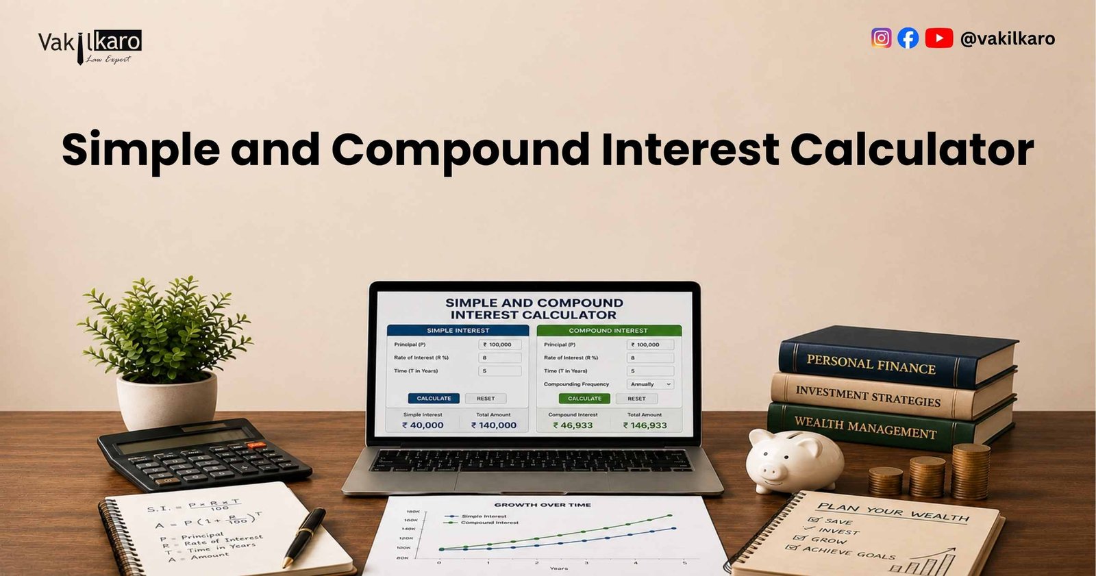 Simple and Compound Interest Calculator