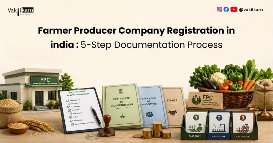 Farmer Producer Company Registration in india 5-Step Documentation Process-vakilkaro